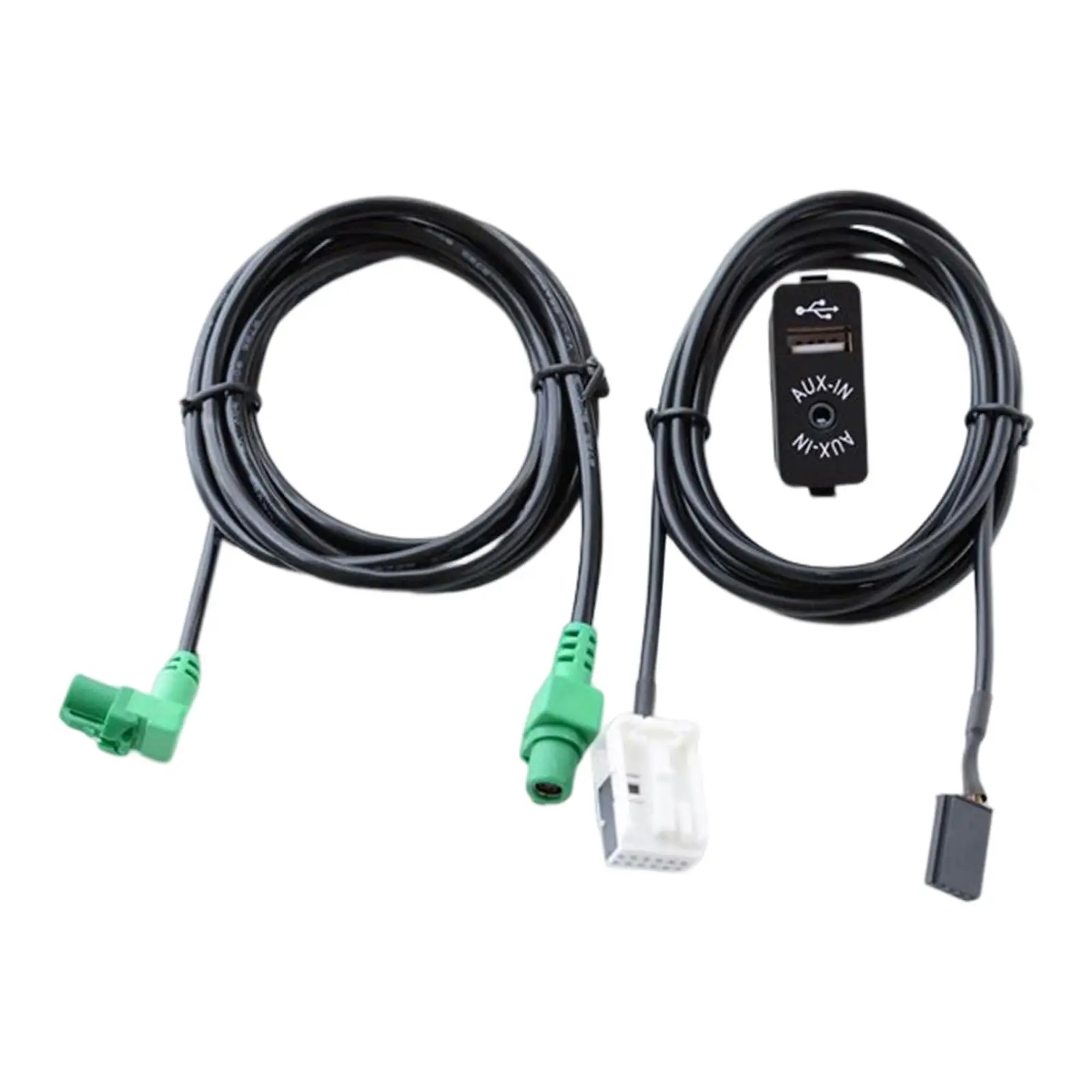 

USB AUX Switch and Cable Harness Plug and Play Accessories Direct Replace USB Adapter Socket for BMW E60