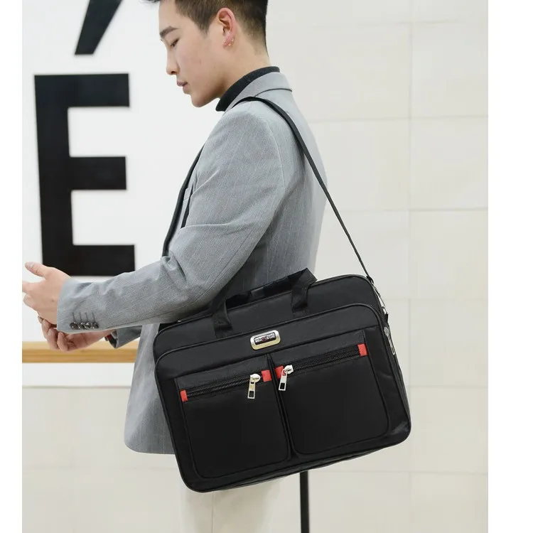 Business Trips Essential Briefcase Multifunction Travel Document Laptop Storage Shoulder Bag Material Organize Handbag Accessory