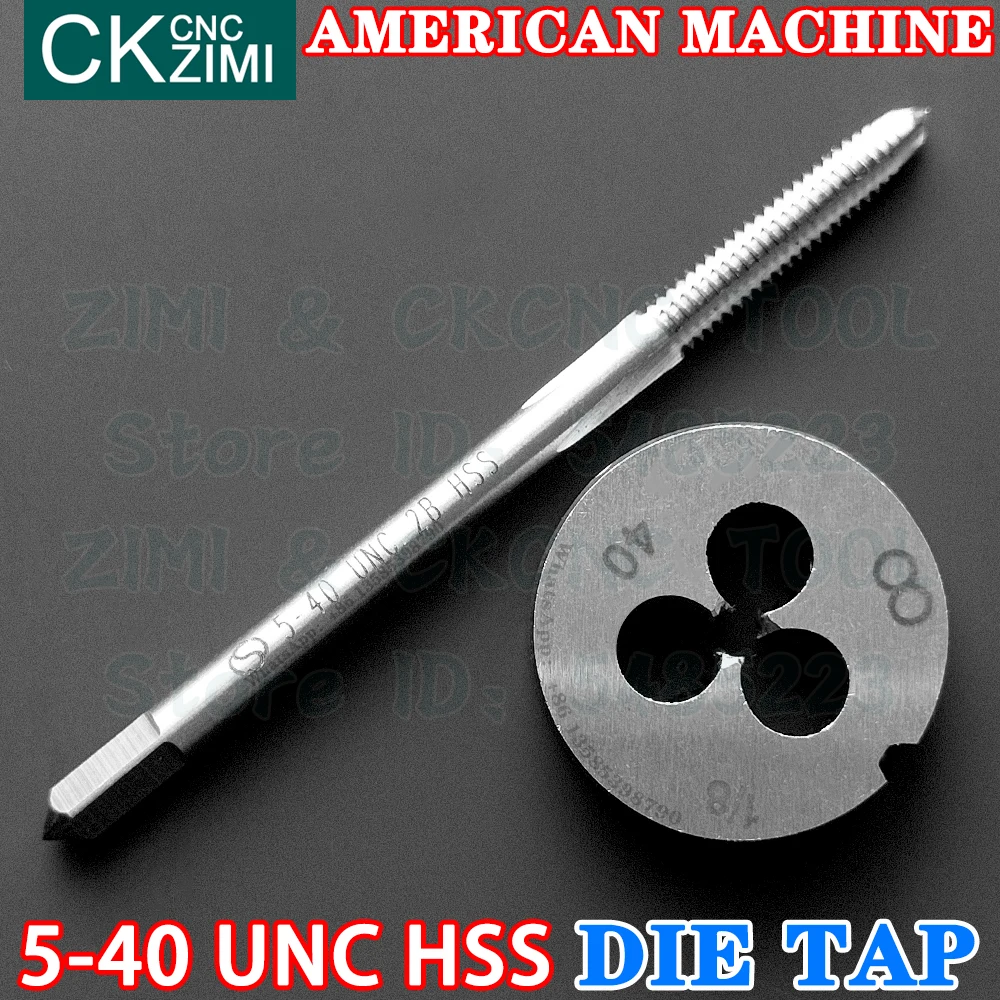 5-40UNC 5-40 UNC HSS прямая ручка американский стандарт машина высечки крана высокоскоростная стальная проволока нарезания сверла круглые штамповки металла