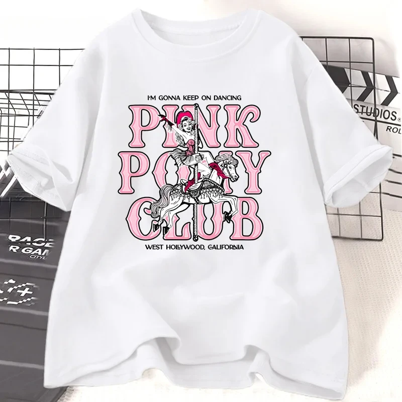 Розовая футболка Pony Club принцессы в стиле кантри женская винтажная с коротким