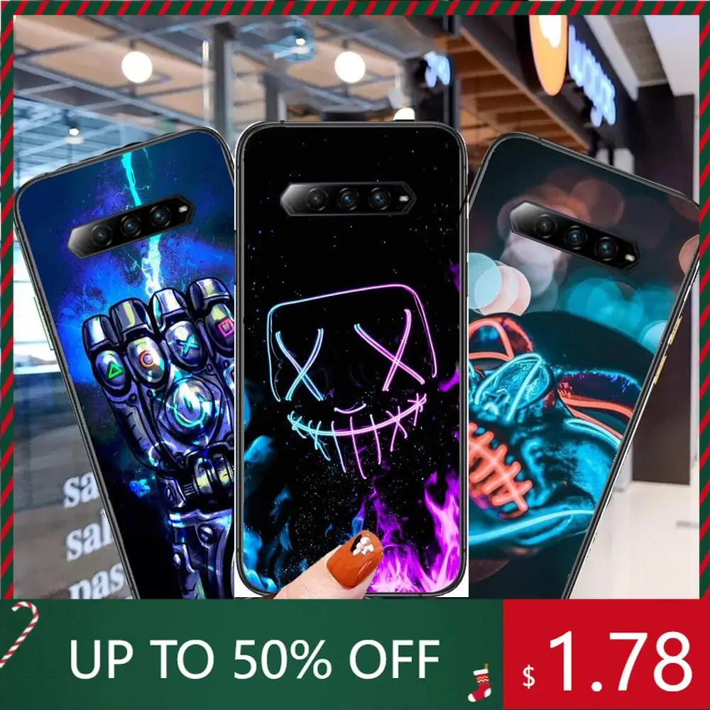 

HD-cool Phone Case For xiaomi redmi Black Shark 4 Pro 2 3 3s Cases Helo Black Cover Silicone Back Prett mini cover funda