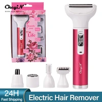 ckeyin electric shaver women usb rechargeable lady nose eyebrow trimmer face body leg bikini armpit hair remover shaving razor