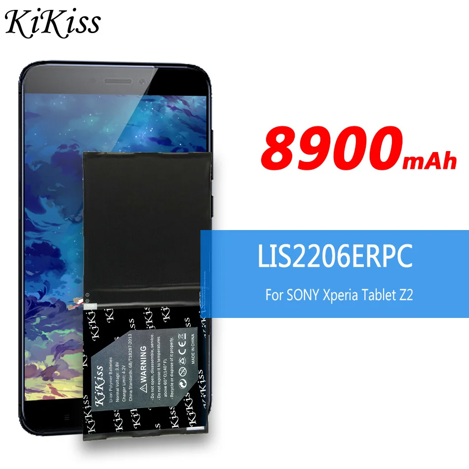 

8900mAh KiKiss Powerful Battery LIS2206ERPC For SONY Xperia Tablet Z2 SGP541CN SGP511 SGP512 SGP521 SGP541 SGP551 Tablet