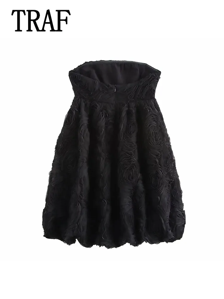 TRAF женское элегантное тонкое мини-платье вечернее платье на молнии летнее