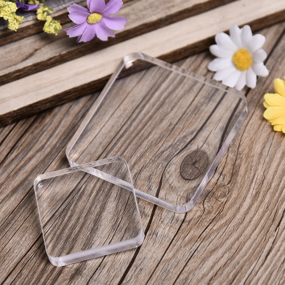 

Acrylic Block For Clear Acrylic Stamp Rubber Stamp DIY Scrapbook Photo Album Decorative Card Making Easy Positioning