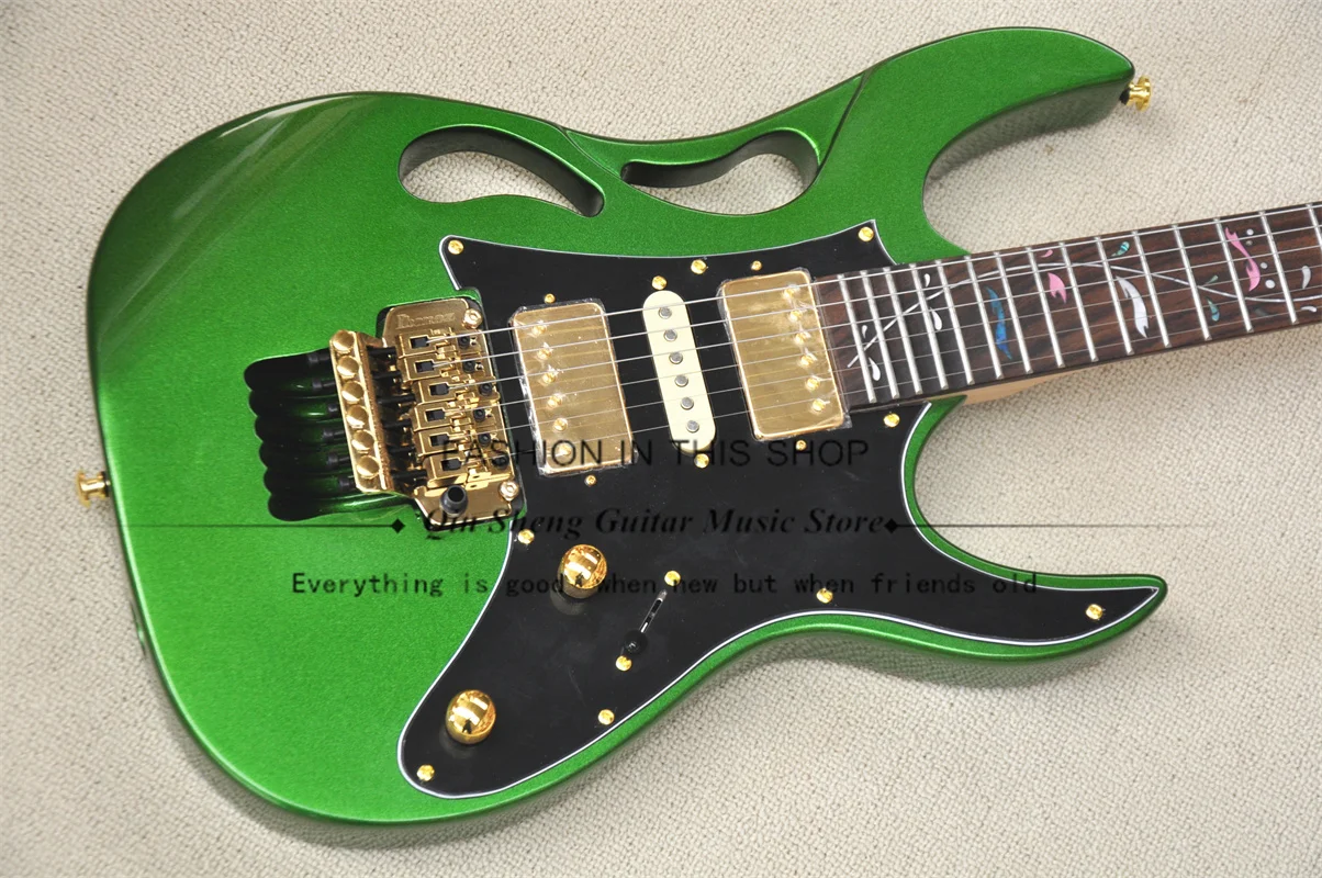 6-струнная электрическая гитара, металлическая гитара с корпусом из липы, мост gold tremolo, фестонная подставка, пикапы HSH