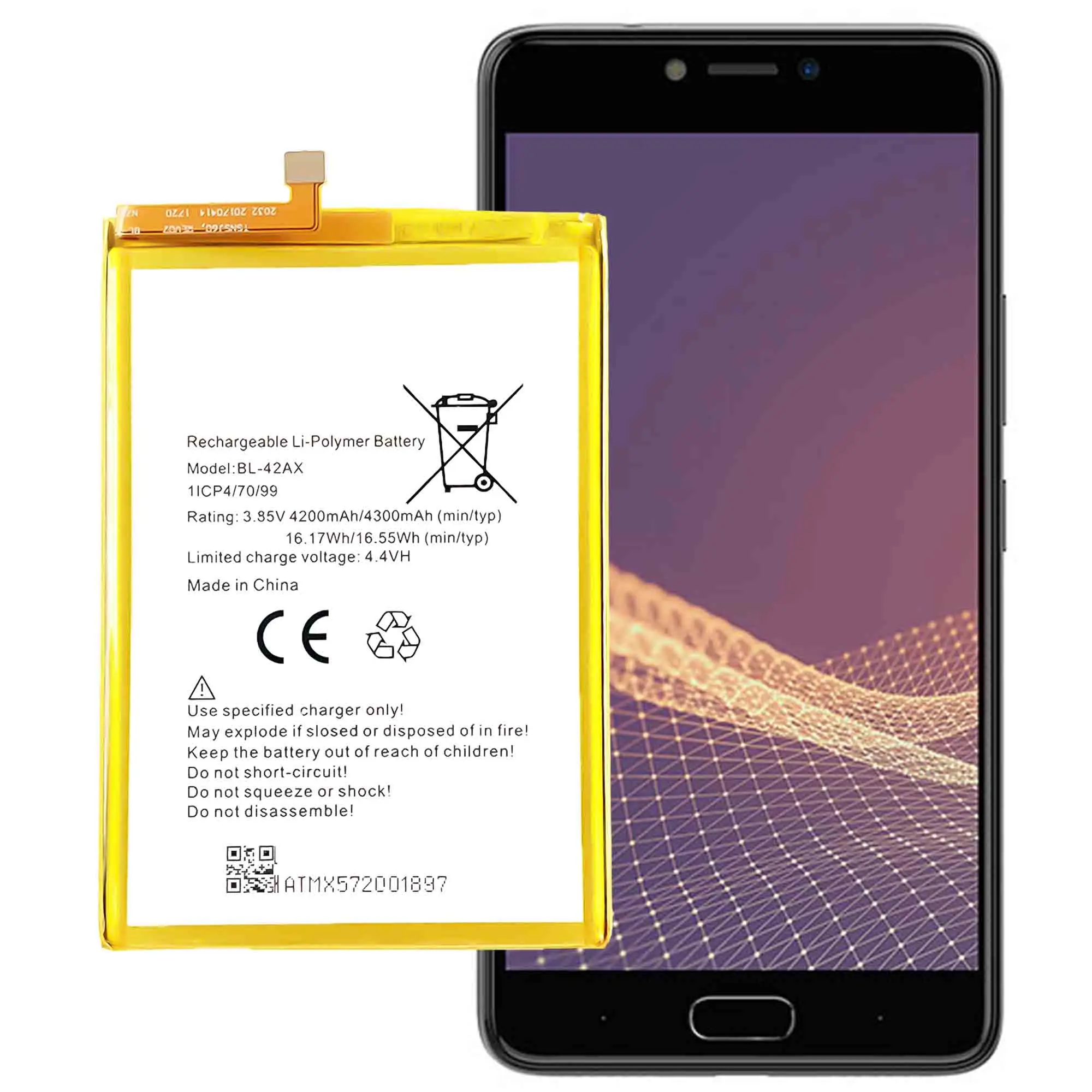 3 85v brand new high quality 4300mah bl 42ax battery for infinix x572 note4 mobile phone free global shipping