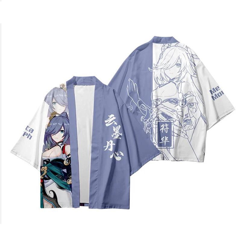 

Honkai Impact 3 Fu Hua Fuhua Cosplay Costume Japanese Kimono Cardigan Women/Men Harajuku Streetwear Haori Yukata Kimono Shirt