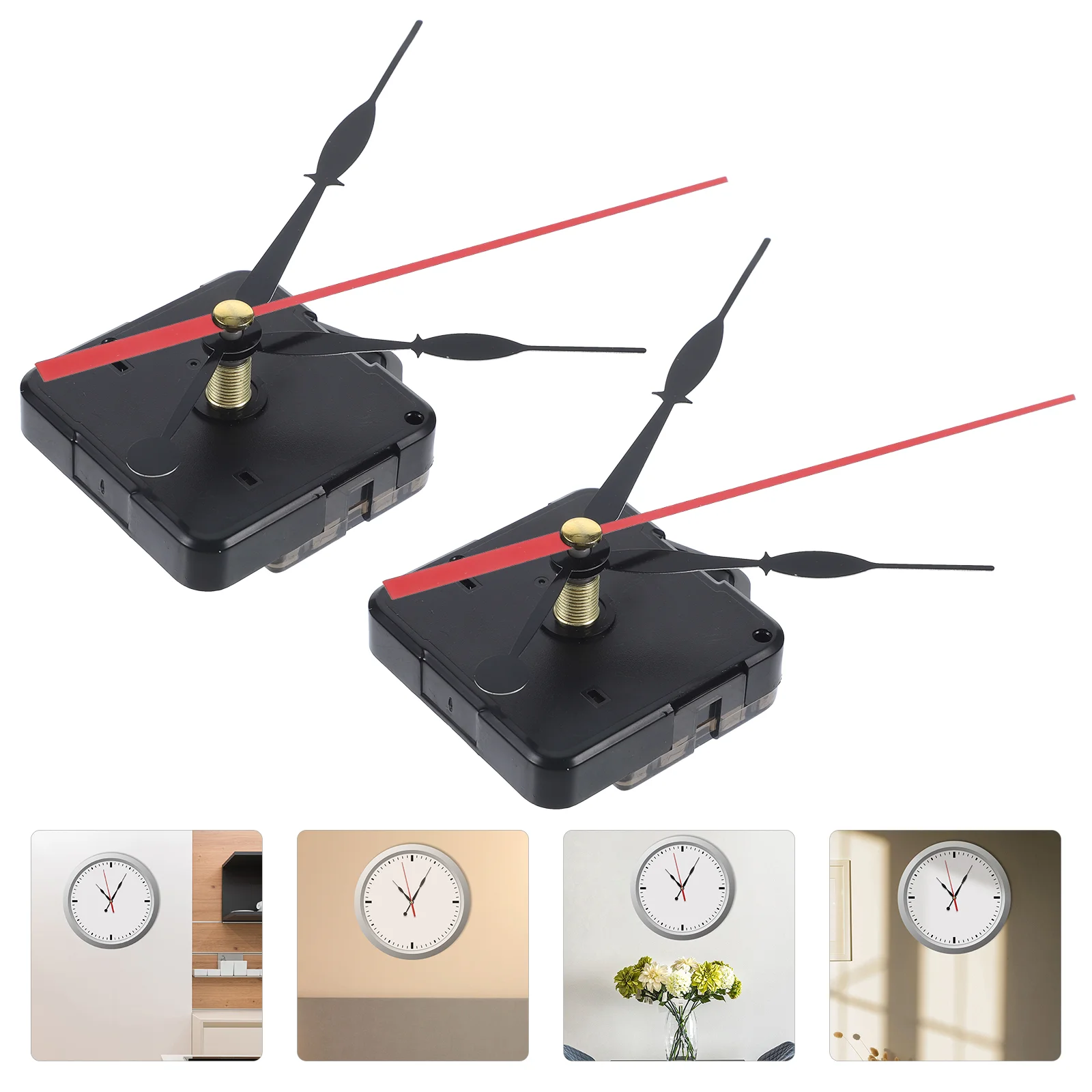

2 Sets Movement DIY Clock Replacement Parts Electronics Kit Component Mechanism Plastic Repair 3d Wall