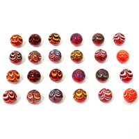 24pcs 16mm custom red rare murano glass marbles ball ornament game pinball toys creative xmas new year birthday gifts for kids