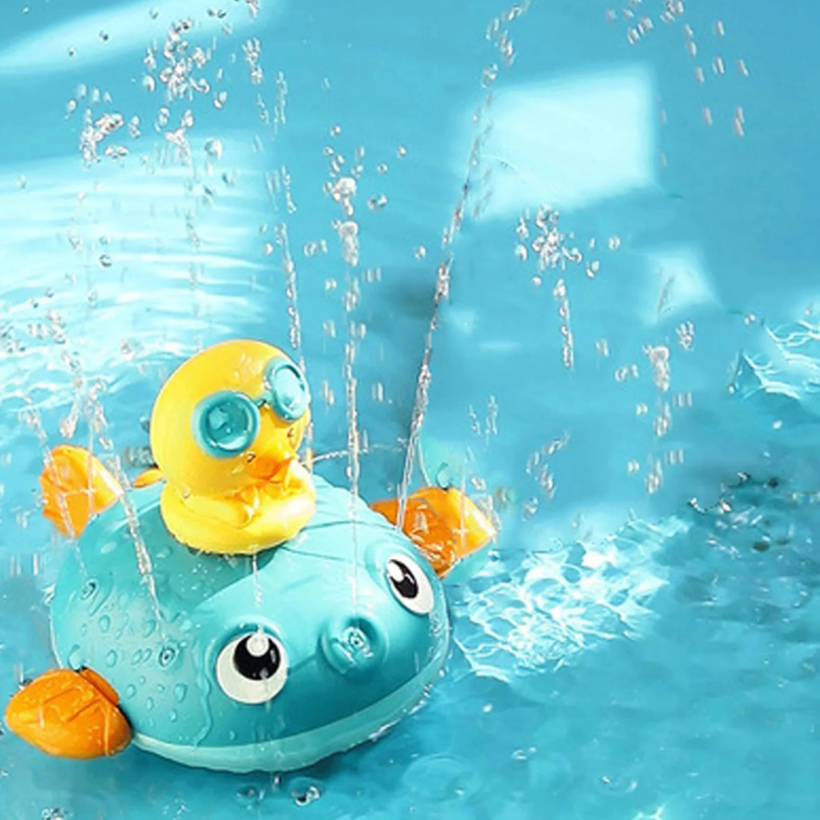 

Baby Bath Toys Fish Water Spray Bath Toy Water Spray Toy With Led Light 4 Water Spray Modes BIrtaday Gifts For Boys Girls