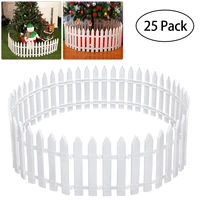 tinksky white plastic picket fence miniature home garden christmas xmas tree wedding party decoration 25 pieces