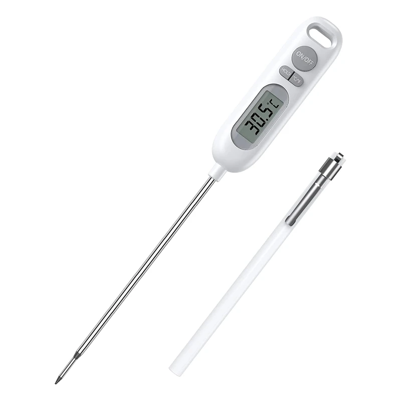 

Термометр для мяса, IPX65, водонепроницаемый термометр для мгновенного считывания, цифровой пищевой термометр с длинным щупом 5,6 дюйма, автома...