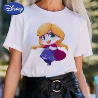 disney princess anna anime t shirt womens specific street short sleeve soft girl aesthetic clothes korean fashion young casual