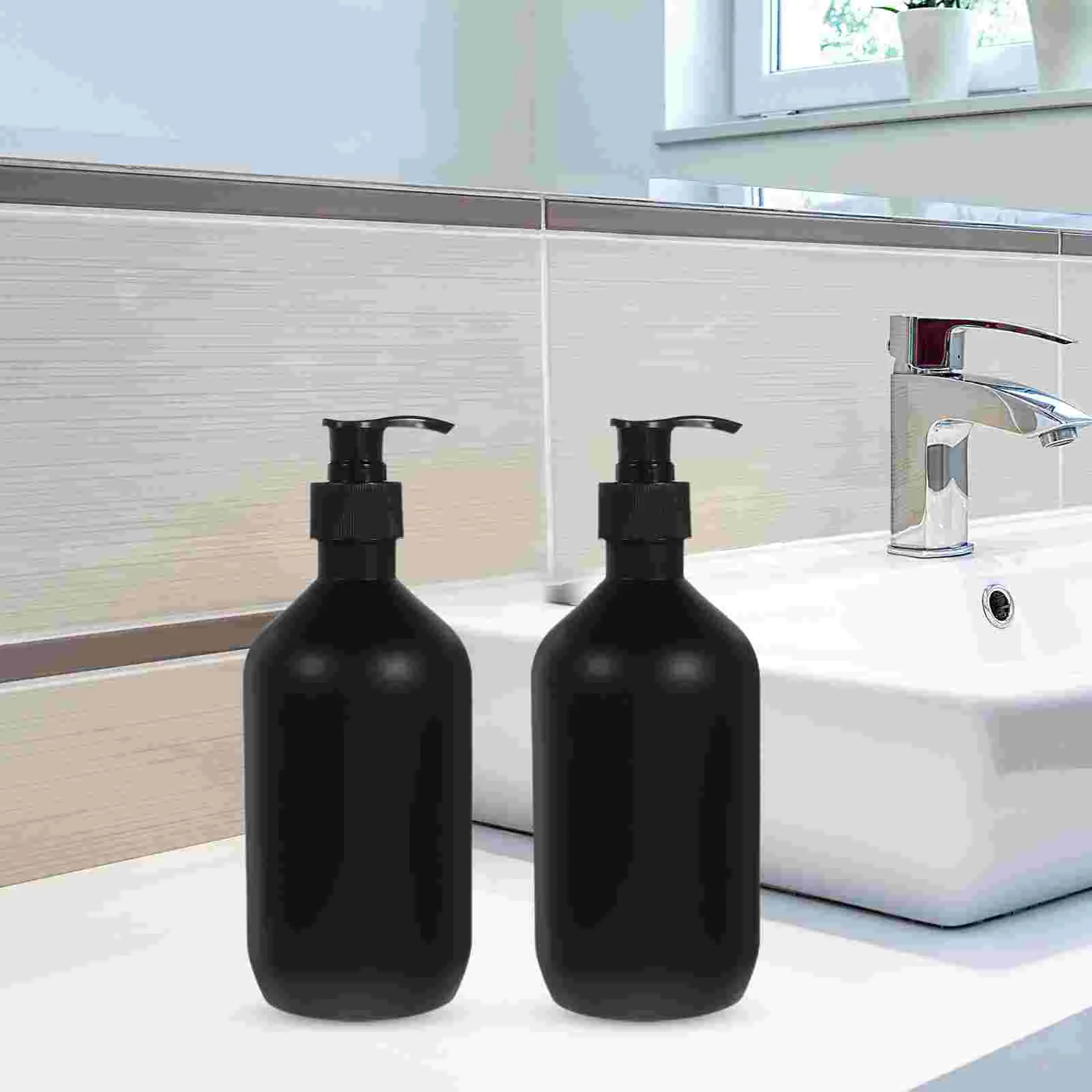 

2 Pcs Shampoo Container Bottles Hand Soap Dispenser Pump Portable Travel Shampooer Wash Care Bathroom Lotion