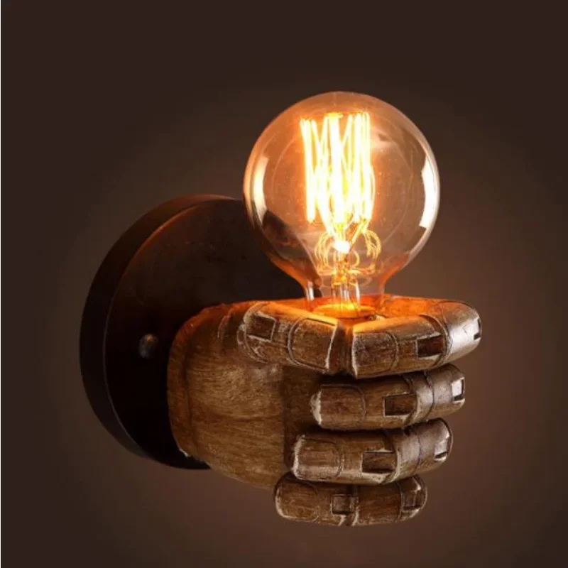 Настенный светильник из смолы в стиле ретро креативный европейский бар ресторан