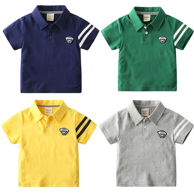 

2022 Summer Boys Active Polo Shirts For Baby Short Sleeve Lapel Cotton Girls Toddler Tops T-shirts Blouses for Children Clothes