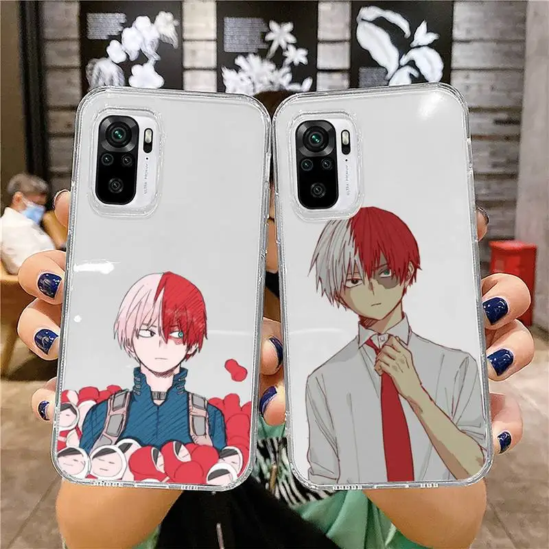 

Todoroki Shoto My hero academia Phone Case Transparent for Xiaomi redmi note x f poco 10 11 9 7 8 3 i t s E pro