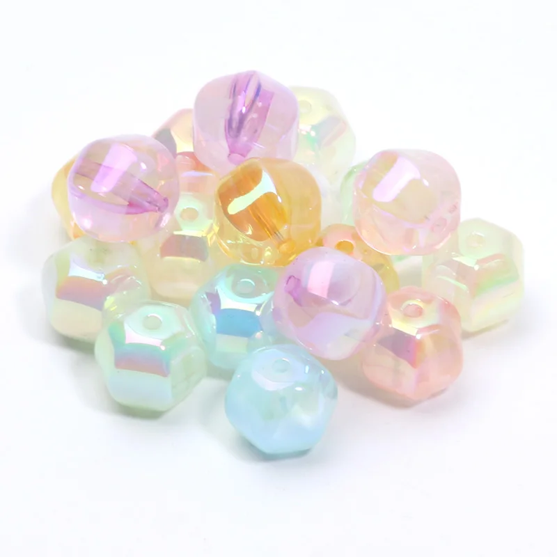 10 шт. шестигранные акриловые бусины 14 х16 мм для ювелирных изделий делая DIY подарки