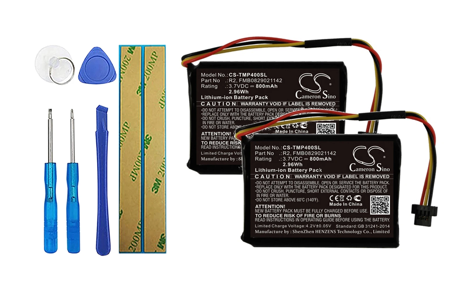 

2pack 800mA Battery for TomTom One XL 4EG0.001.17 FMB0829021142, FMEB0939041646, R2