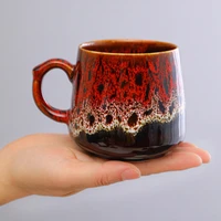 350ml kiln change ceramic mugs coffee mug with handle tea cup creative coffeeware porcelain coffee cups breakfast milk water cup