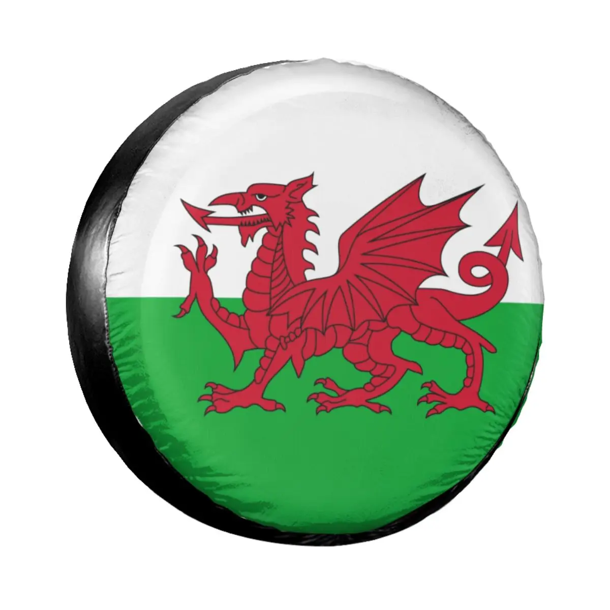 

Flag Of Wales Spare Tire Cover for Mitsubishi Pajero Custom Welsh Dragon Dust-Proof Car Wheel Covers 14" 15" 16" 17" Inch