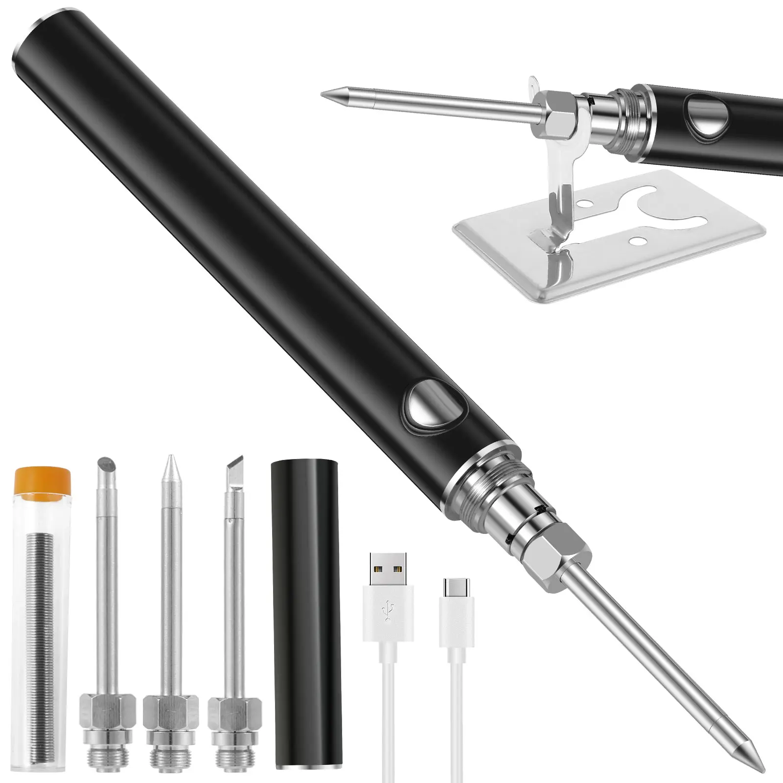 

Беспроводной USB-паяльник, 1100 мАч, 5 В, С 3 наконечниками