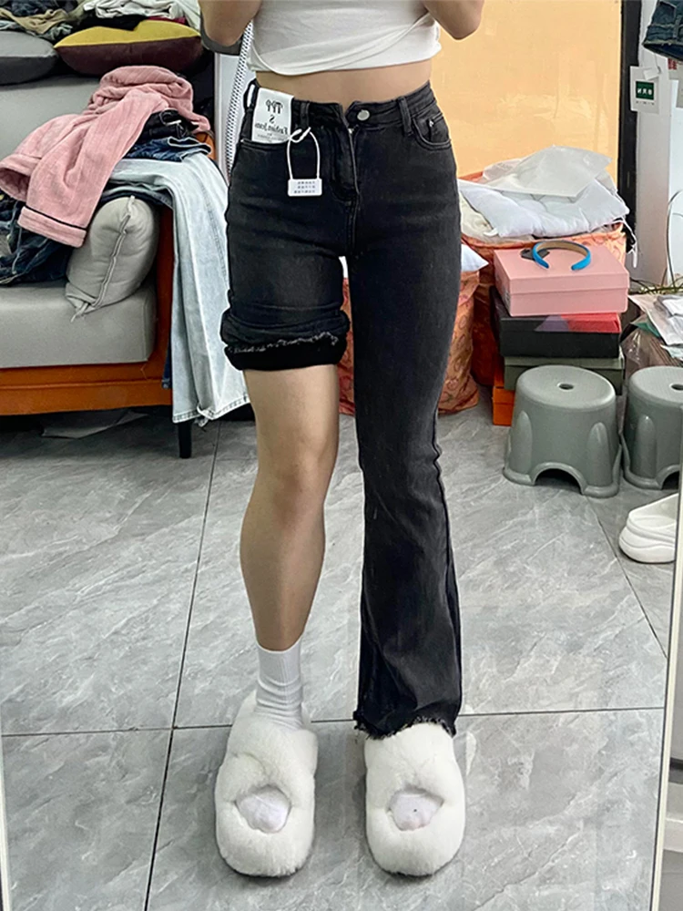 Большие размеры 50 00 кг. размеры. Потертые джинсы скинни. Женские осенние и зимние