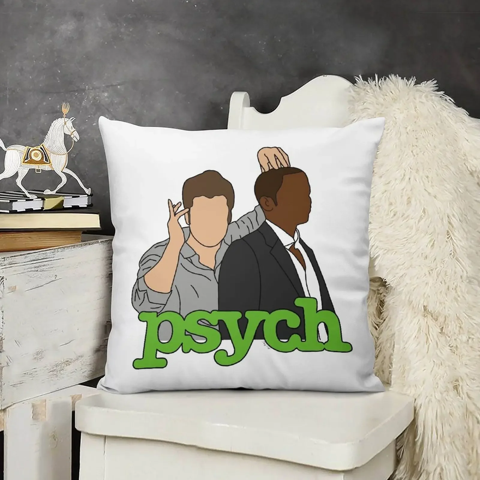 Psych - Декоративная подушка Shawn &amp Gus декоративные наволочки эстетические подушки