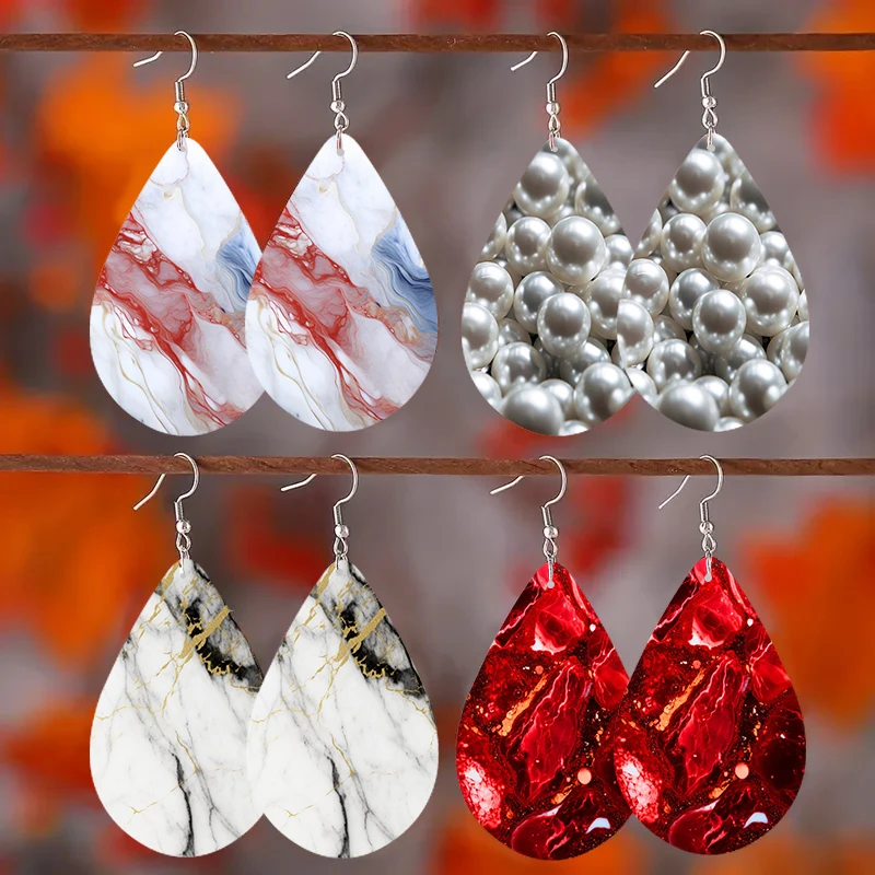 

SOMESOOR милый великолепный богемный стильный жемчуг и искусство для девочек-Женские деревянные подвесные украшения в форме капли воды