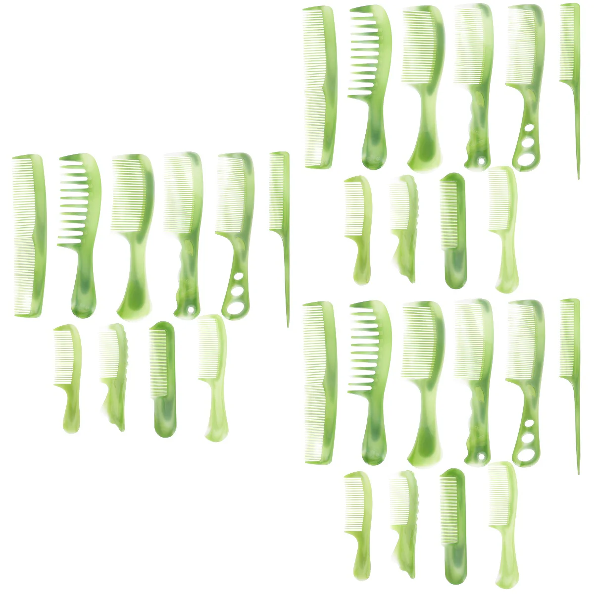 3 Sets 10-pack Hair Combs Styling Tool Plastic Beard Kit Men Straightening Portable Women