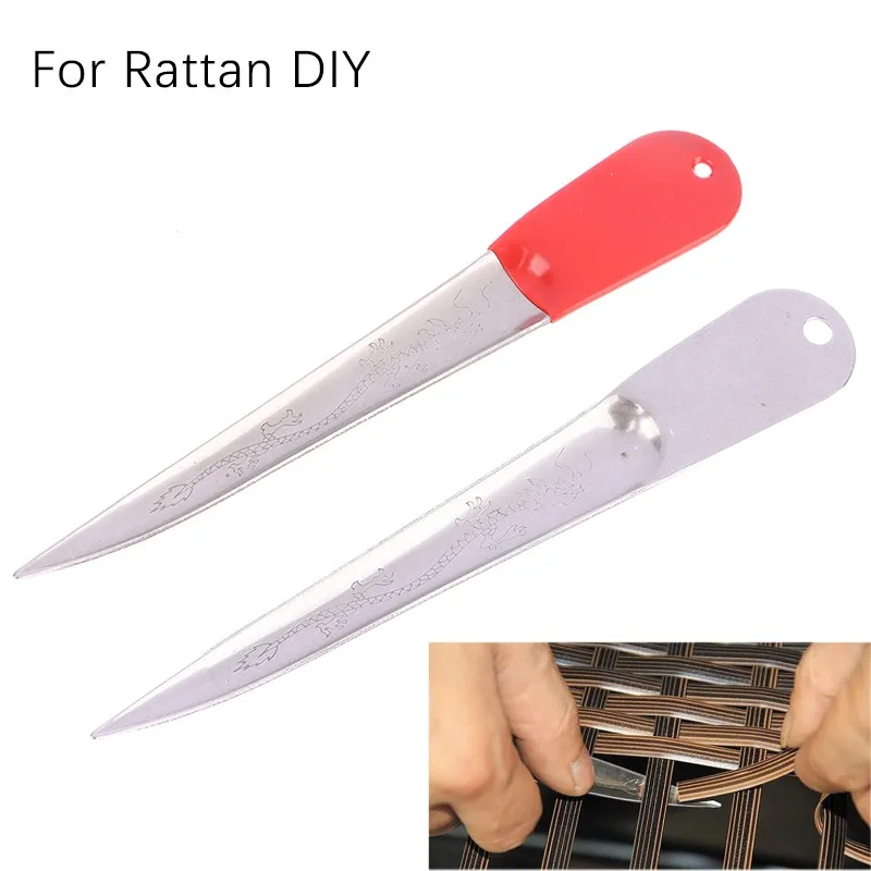 

DIY Pry Cutter Tool Manganese Steel Needle Rattan Furniture Work Blade Knives Weaving Repairing Tools Woven Rattan Knife