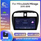 Автомагнитола Prelingcar на Android 10 для Mitsubishi Mirage 2012-2018, мультимедийный видеоплеер с GPS-навигацией, разъем 2 din, DVD, DSP