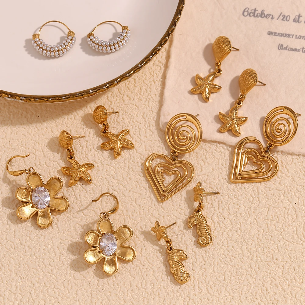 E.B.belle ажурные спиральные круглые подвесные лепестки сердца с фестонами и