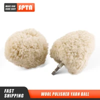 spta 4 genuine wool buffing ball polishing ball hex shank turn power drill or impact driver into high speed polisher