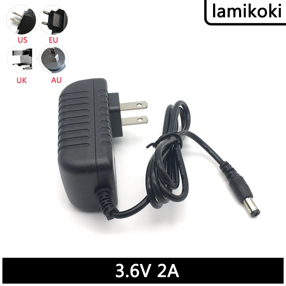 

220V To DC 3.6V 2A Power Cord Adapter 3.6V 2000mA Massager Battery Charger Transformer