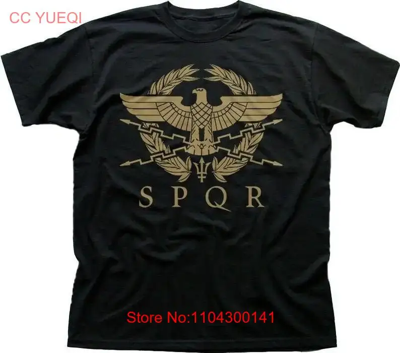 Футболка с принтом SPQR Roman Gladiator Imperial Golden Eagle Army 9183 длинные или короткие рукава