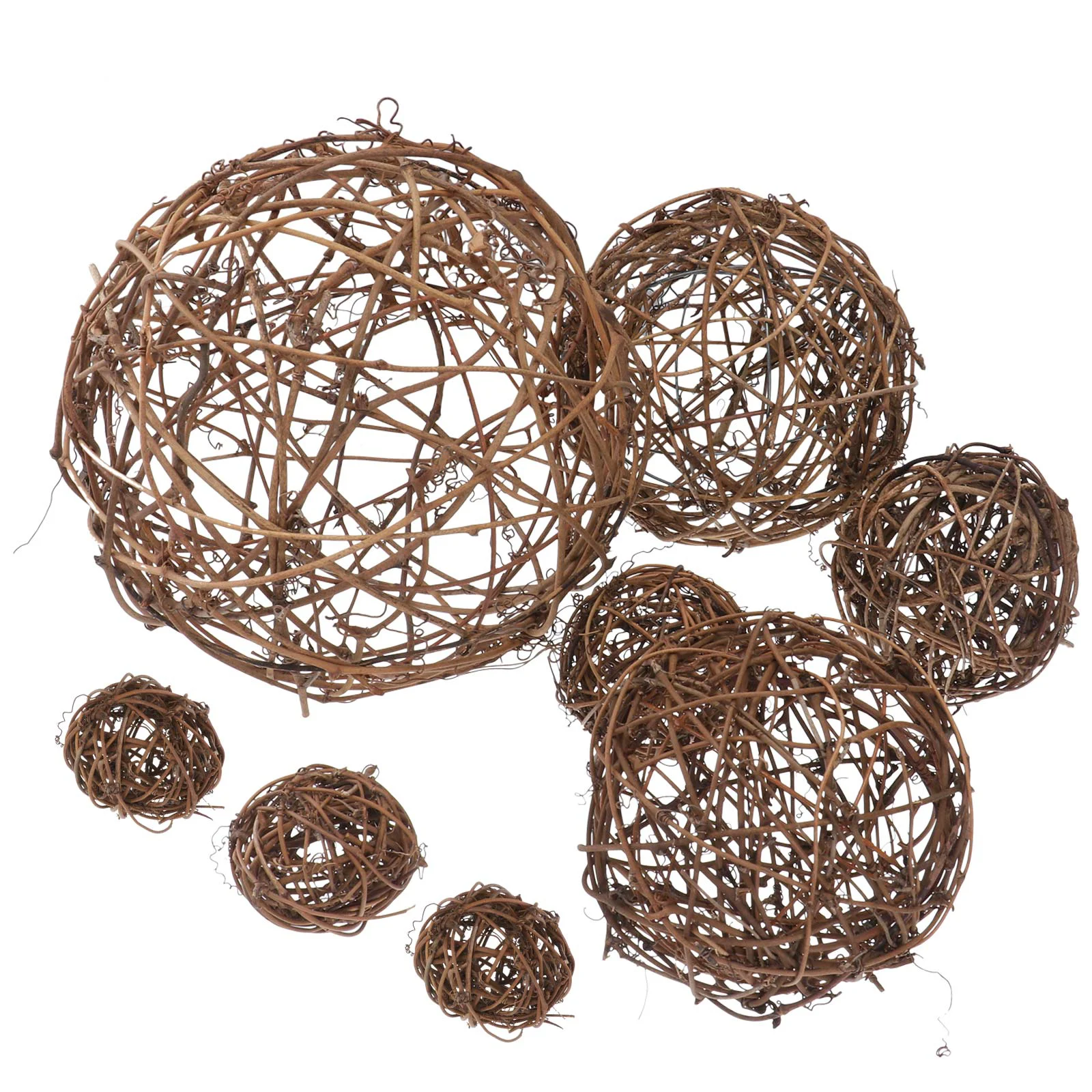 

Wedding Table Decor Rattan Balls Grapevine Natural Wicker Ornament Christmas Tree Parrot Bird Chew Garden Wall Decoration