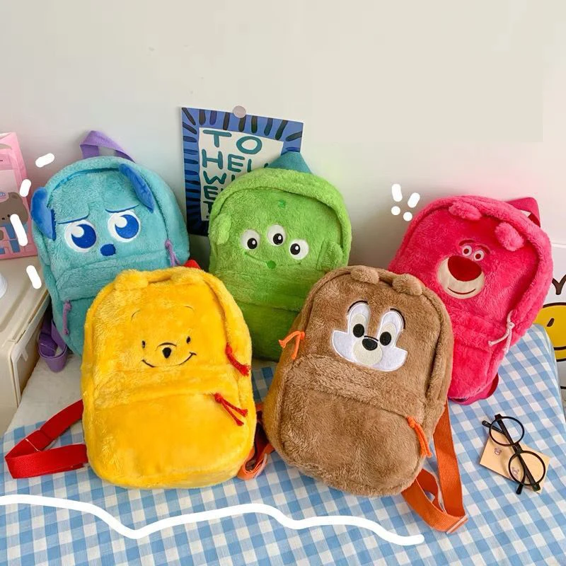 New Disney Toy Story, Alien, Monster University, Winnie, Pooh,plush Toys Backpack Childrens Like Backpack Children's Best  Gift