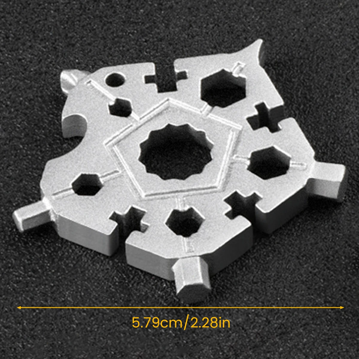 

23 In 1 Snowflake Wrench Stainless Steel Snowflakes Multi-Tool Pocket Survival Gear with Screwdriver Spanner Bottle Opener