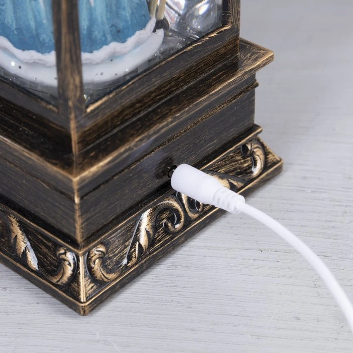 Фигура светодиодная фонарь "Снегурочка и олененок" 10.5х27 см USB музыка Т/БЕЛЫЙ