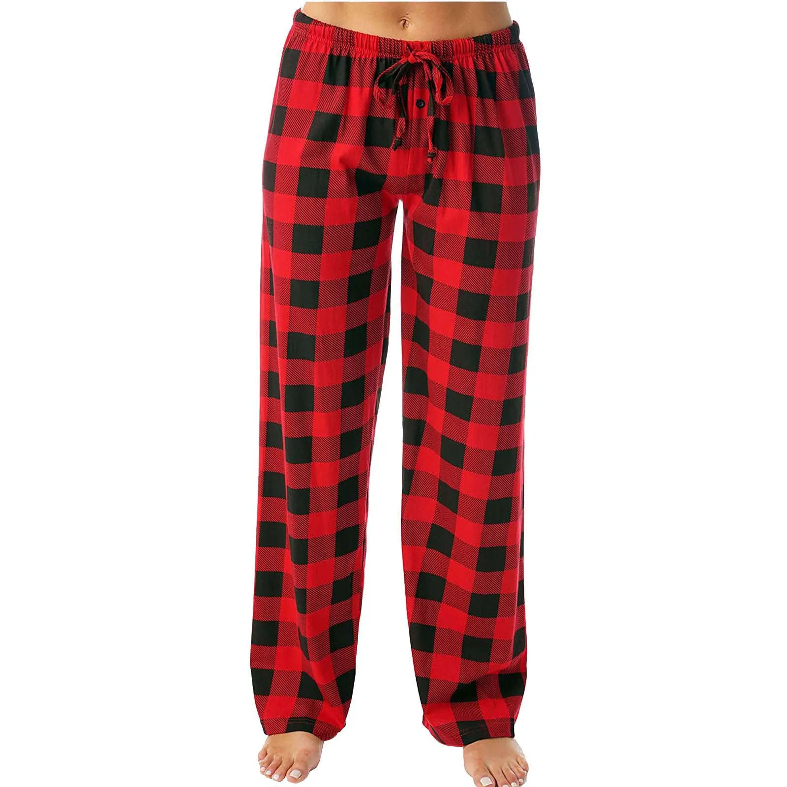 

Autumn Women Plaid Pants Casual Oversize Loose Wide Leg Trousers Retro Harajuku Black Hip Hop Streetwear Straight Baggy Pants