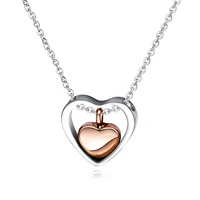 love lady titanium steel necklace personality design pet ashes box can be opened