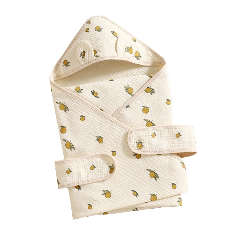 

Детское Пеленальное Одеяло с капюшоном, милый спальный мешок с принтом для младенцев, мягкое Пеленальное Одеяло для приема, детское банное полотенце