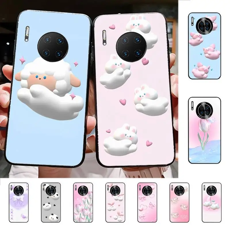 

3D Modeling cute animal flowers Phone Case for Huawei Mate 20 10 9 40 30 lite pro X Nova 2 3i 7se