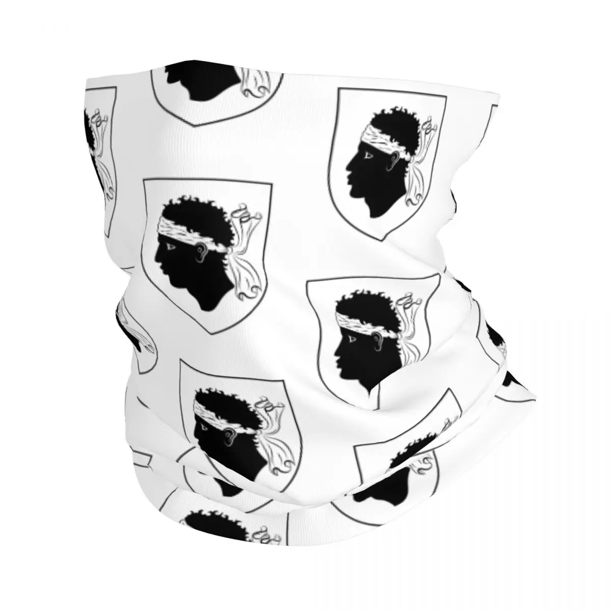 

Coat Of Arms Of Corsica Bandana Neck Gaiter Windproof Face Scarf Cover Women Men French Corsican Pride Headwear Tube Balaclava