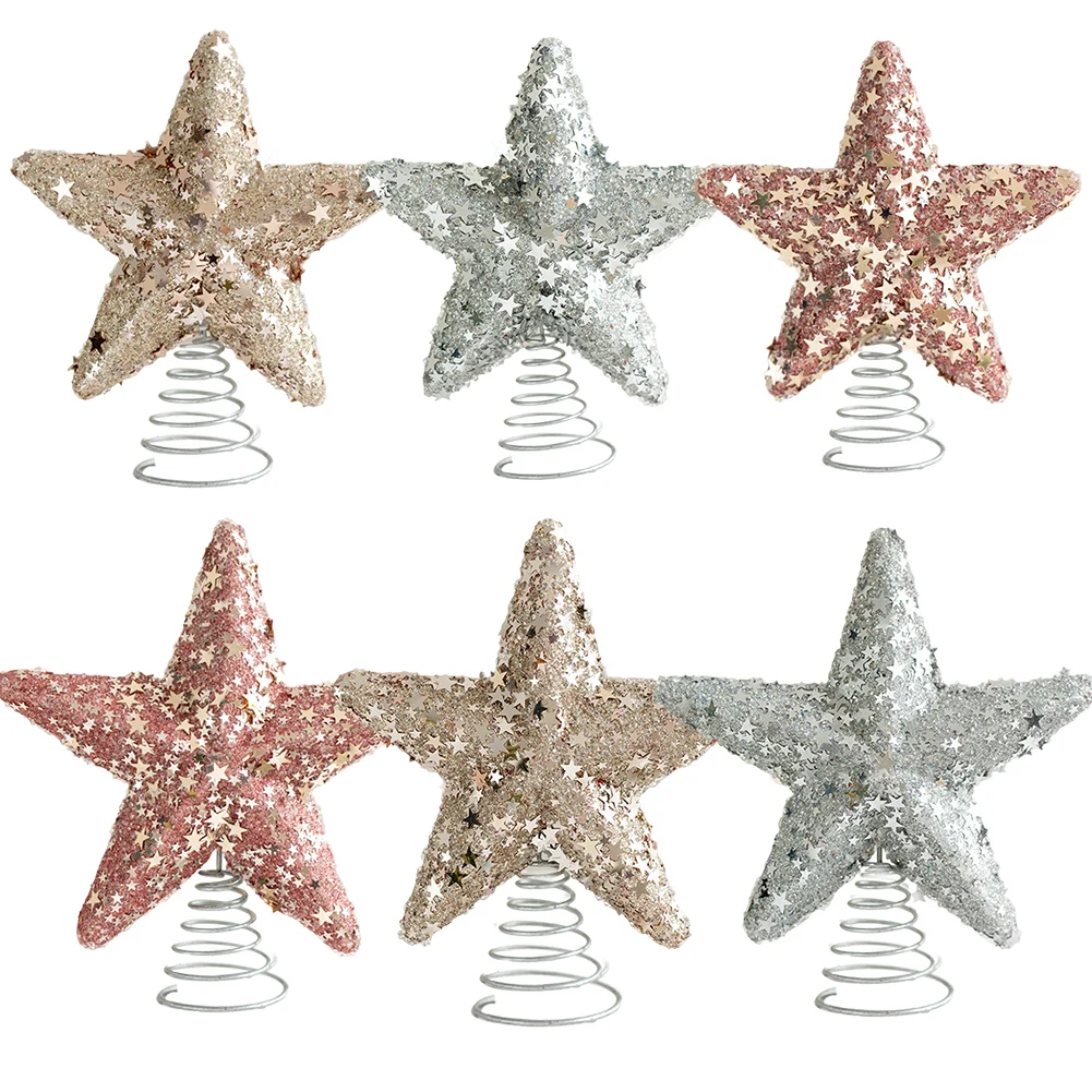 Праздничный домашний акцент цвета шампанского серебристо-розовой звезды