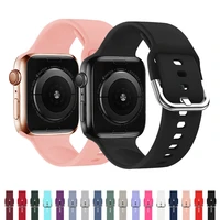 silicone strap for apple watch 40mm 44mm 45mm 41mm 38mm 42mm 40 44 45mm watchband bracelet iwatch series 7 6 5 4 3 se band