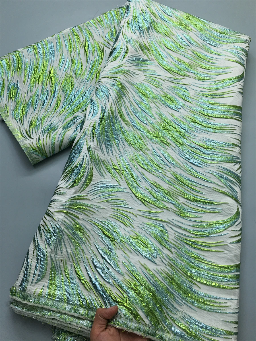 Жаккардовая ткань и кружево африканская позолоченная кружевная Brocad вечерние