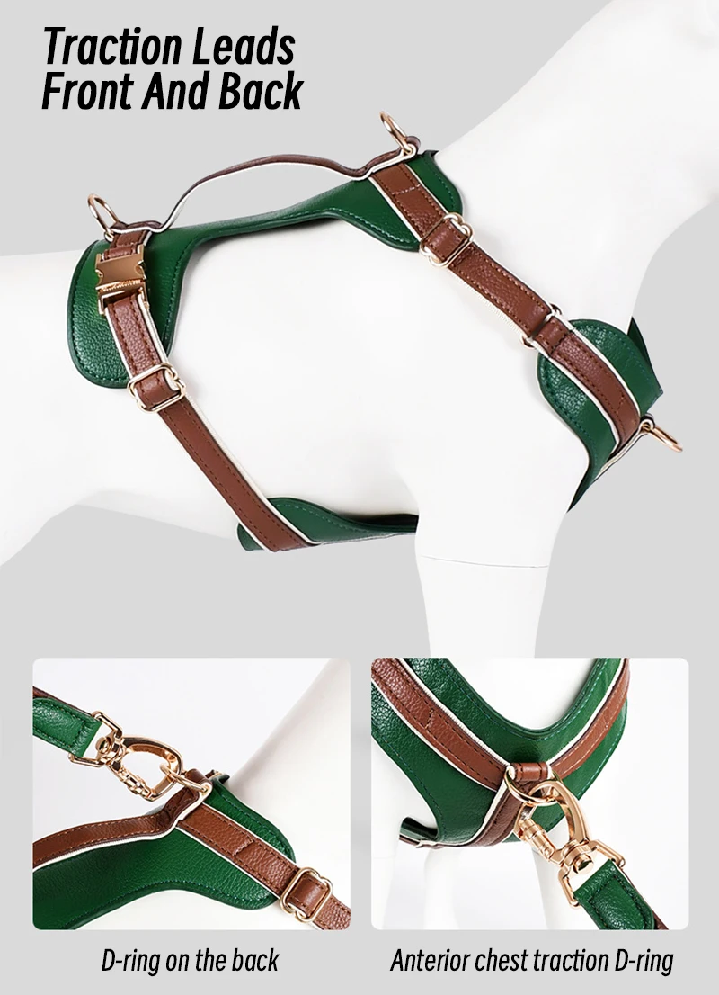Мягкий кожаный поводок для собак водонепроницаемый нагрудный ремень